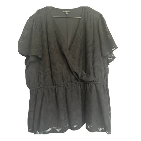 Lane Bryant Tops - Lane Bryant Surplice-Neck Peplum Top | Size 26/28